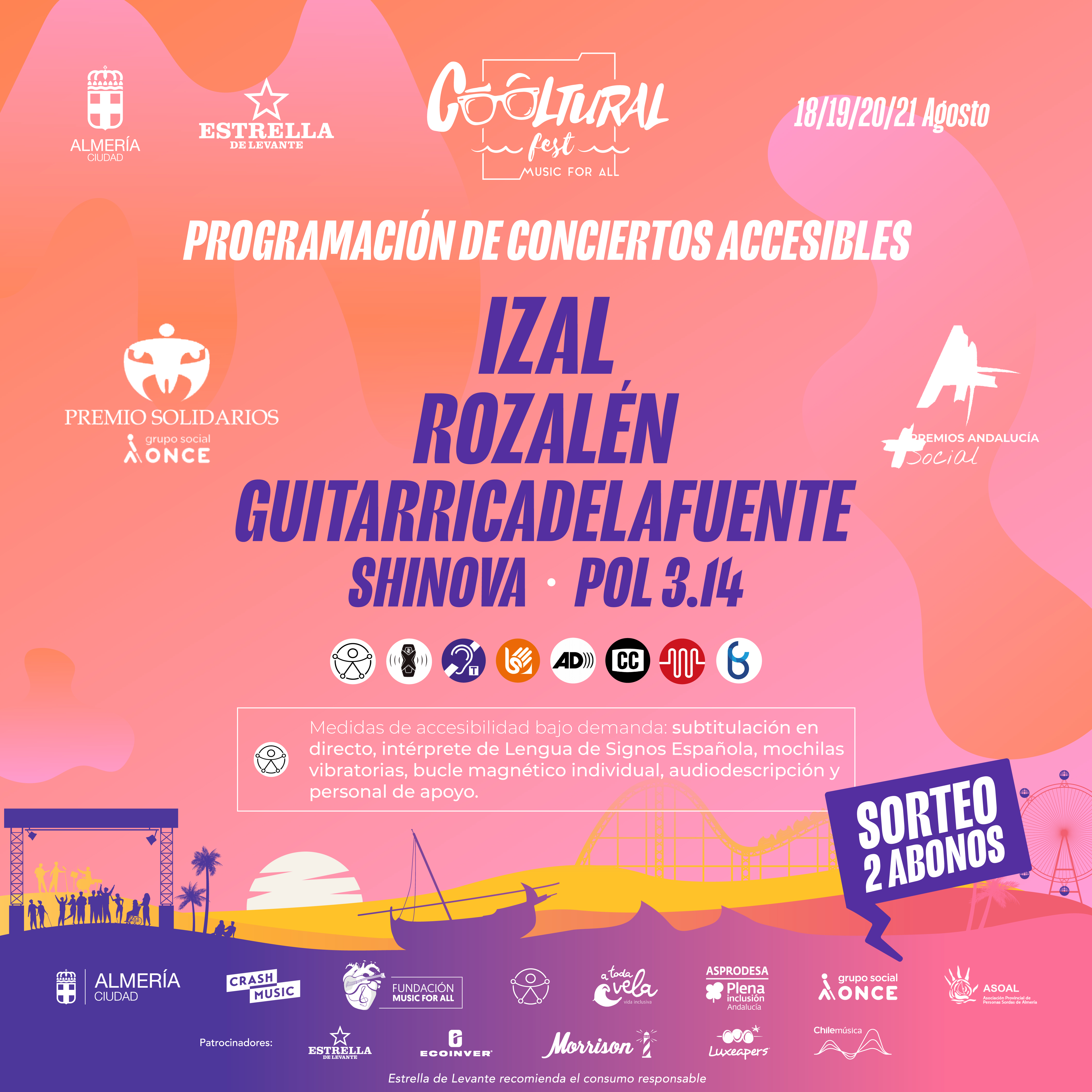 Bases Sorteo Cooltural Fest - Music for All y ONCE